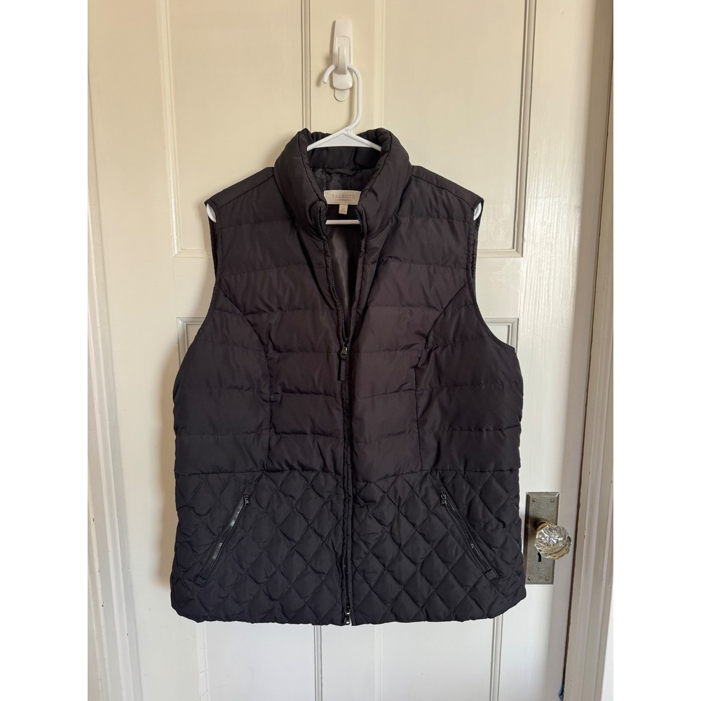 Talbots black down puffer vest size 2x